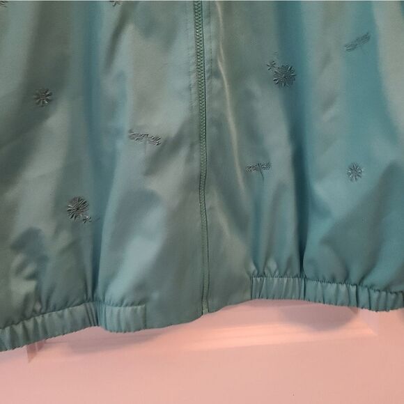 Alfred Dunner Seafoam Zip Front Embroidered Lightweight Jacket - Picture 5 of 7